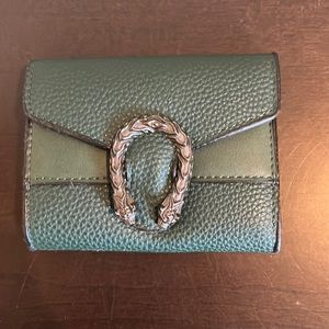 Dark Green Fancy Buckle Wallet